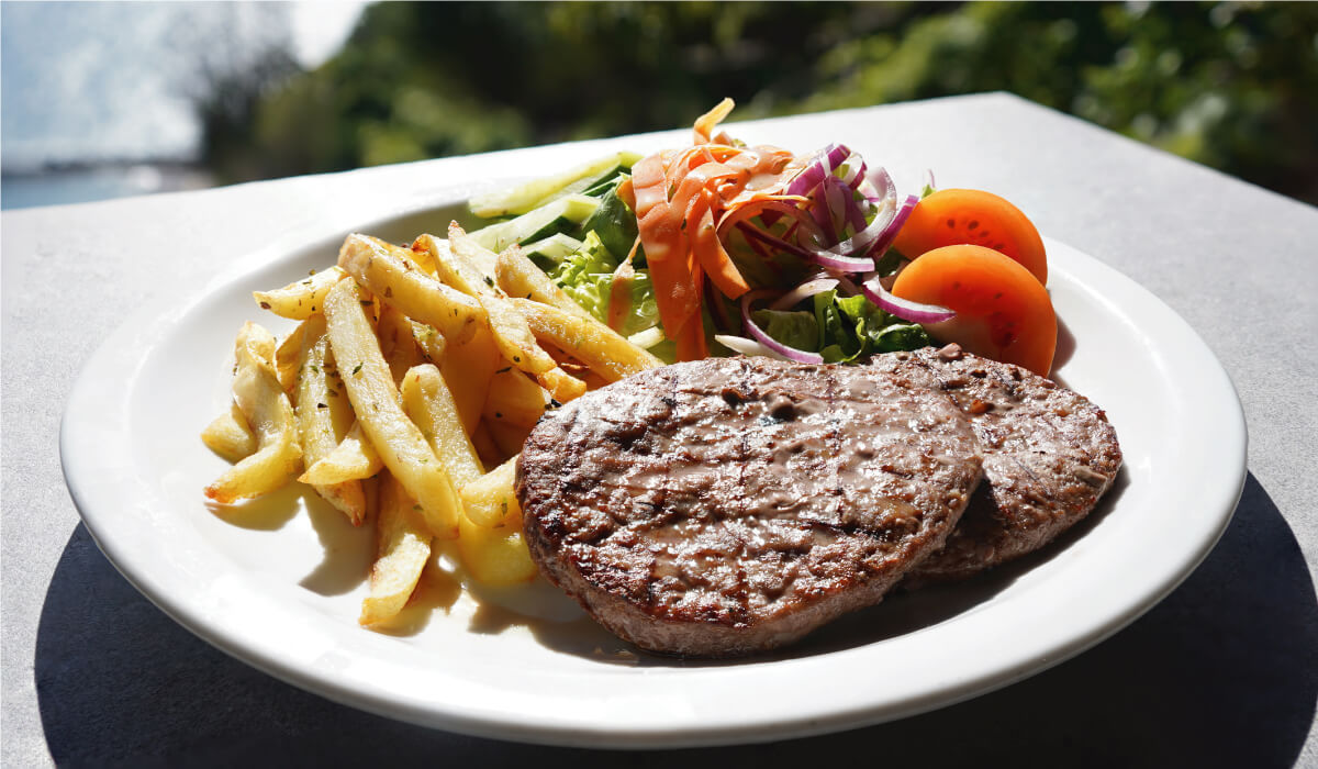 HAMBURGUER NO PRATO